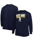 Фото #1 товара Men's Navy Notre Dame Fighting Irish Big and Tall Two-Hit Raglan Long Sleeve T-shirt