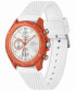Men's Neoheritage Chronograph White Silicone Strap Watch 42mm