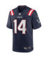 Фото #3 товара Men's Steve Grogan Navy New England Patriots Game Retired Player Jersey