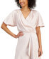 Фото #4 товара Платье средней длины из атласа Taylor Petite с коротким рукавом