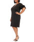 Фото #3 товара Plus Size Ruffled-Sleeve Shift Dress