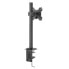 Lindy Single Display Short Bracket w/ Pole & Desk Clamp - Screws - 8 kg - 43.2 cm (17") - 71.1 cm (28") - 100 x 100 mm - Black