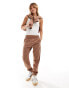 Фото #1 товара Armani EA7 logo sweat joggers in brown CO-ORD