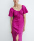 Women's Buttoned Linen-Blend Dress