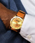 Men's Ferguson Three Hand Quartz Tan Leather Watch 44mm