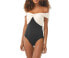 Фото #1 товара Carmen Marc Valvo 271271 Woman Icon Off-The-Shoulder One-Piece Swimsuit Size 12