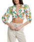 Фото #1 товара Farm Rio Tropical Paradise Linen-Blend Crop Top Women's White Xxs