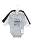 ფოტო #3 პროდუქტის Baby Boys Cotton Long-Sleeve Bodysuits, Mom Dad Moon Back, 3-Pack