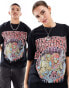 ASOS DESIGN unisex oversized graphic license tee in black with Guns N Roses Tour prints