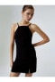 Фото #4 товара Платье женское с мини-подолом Halter Yaka Mini Kalem - 4SAL80002IW черное