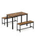 Rustic Dining & Bar Set, Industrial Style, 43.3"L X23.6"W X 29.9"H