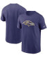 Фото #1 товара Men's Purple Baltimore Ravens Primary Logo T-shirt