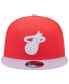 Фото #3 товара Men's Red, Lavender Miami Heat 2-Tone Color Pack 9FIFTY Snapback Hat