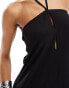 YAS halterneck maxi dress in black - BLACK