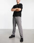 New Look slim pull on smart trouser in grey check