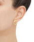 ფოტო #2 პროდუქტის Polished Graduated Oval Spiral Earrings in 14k Gold