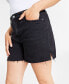 Women's High Rise Raw-Hem Jean Shorts, Created for Macy's