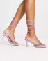 Фото #4 товара Tammy Girl embellished mid heeled sandals in lilac