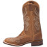 Justin Boots Llano Embroidered Square Toe Cowboy Womens Brown Dress Boots BRL21