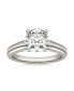 ფოტო #1 პროდუქტის Moissanite Cathedral Solitaire Ring (1-9/10 Carat Total Weight Diamond Equivalent) in 14K White Gold