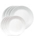 Vitrelle Shimmering White Plates, Set of 8