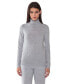 Фото #1 товара Women's 100% Pure Cashmere Long Sleeve Turtleneck Pullover Sweater