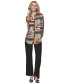 ფოტო #5 პროდუქტის Karl Lagerfeld Women's Geo-Print Long-Sleeve Blouse