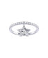 ფოტო #1 პროდუქტის Lucky Star Design Silver Diamond Charm Women Ring