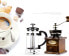 Kuaetily Manual Coffee Grinder Set Portable Hand Crank Ceramic Grinder Wood and Metal