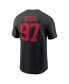 Фото #2 товара Men's Nick Bosa Black San Francisco 49ers Super Bowl LVIII Patch Player Name and Number T-shirt