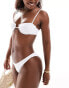 Фото #1 товара Bright Swimwear lola high leg bikini bottom in white