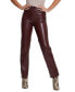 ფოტო #1 პროდუქტის Women's Kelly Faux-Leather Straight-Leg Pants