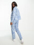 Фото #2 товара Pieces denim jacket co-ord in blue marble
