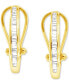 Фото #3 товара Diamond Baguette Hoop Earrings (1/2 ct. t.w.) in 14k White or Yellow Gold