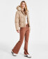 ფოტო #1 პროდუქტის Juniors' Faux-Fur-Trim Hooded Puffer Coat