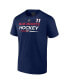 Фото #3 товара Men's Adam Fantilli Navy Columbus Blue Jackets Authentic Pro Prime Name and Number T-shirt