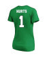 Фото #2 товара Women's Jalen Hurts Kelly Green Philadelphia Eagles Plus Size Throwback Player Name and Number V-Neck T-shirt