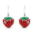 Charming silver earrings Strawberries EA436W