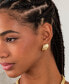 ფოტო #3 პროდუქტის Pave Double Strand Fluid 14K Gold-Plated Stud Earring