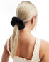 DesignB London plisse hair scrunchie in black