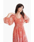 ფოტო #2 პროდუქტის Women's Floral Printed Stella Midi Dress in Red