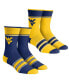 ფოტო #1 პროდუქტის Youth Boys and Girls Socks West Virginia Mountaineers Multi-Stripe 2-Pack Team Crew Sock Set