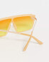 Фото #3 товара Jeepers Peepers visor sunglasses in orange ombre