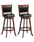 Фото #1 товара Set of 2 29'' Swivel Bar Height Stool Wood Dining Chair