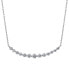 Фото #1 товара Badgley Mischka lab Grown Diamond Curved Bar Collar Necklace (1 ct. t.w.) in 14k White Gold, 16" + 2" extender