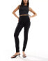 New Look slim zip trouser in black