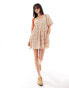 Wednesday's Girl ditsy puff sleeve smock dress in multi