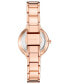 ფოტო #2 პროდუქტის Women's Quartz Rose Gold-Tone Alloy Link Bracelet Watch, 36mm