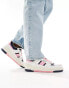 Polo Ralph Lauren Masters Sport trainer in white blue pink mix with logo