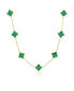 Фото #1 товара The Lovery small Malachite Clover Necklace